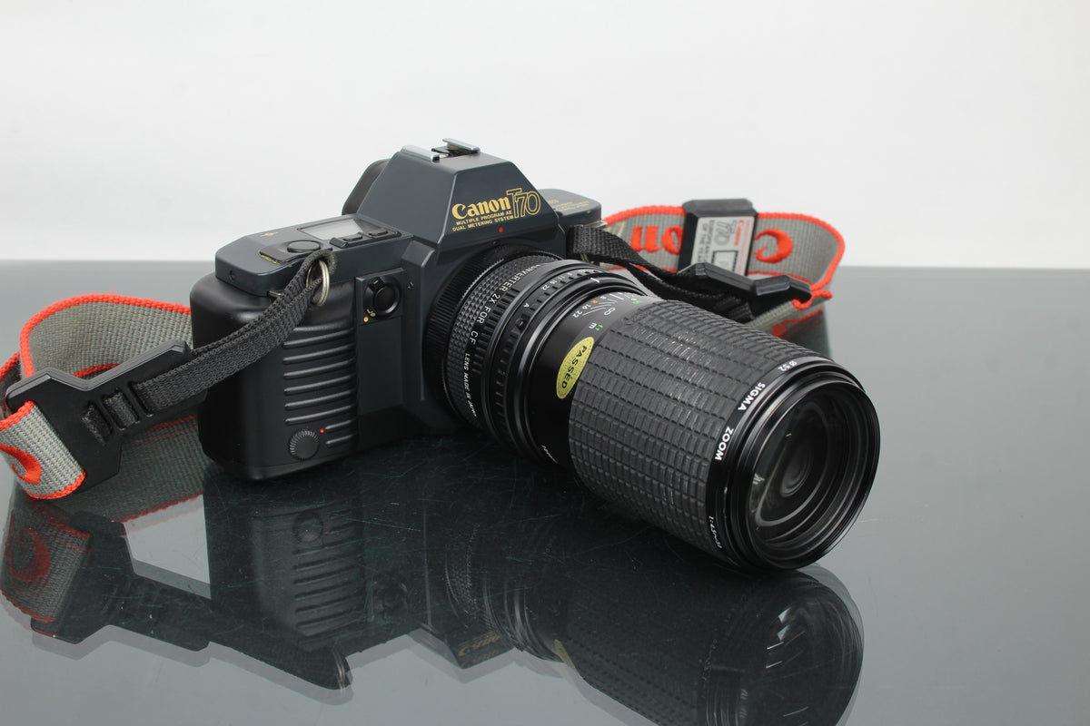 Canon T70 + Sigma 80-200mm f/4.5-5.6 FD objektiv