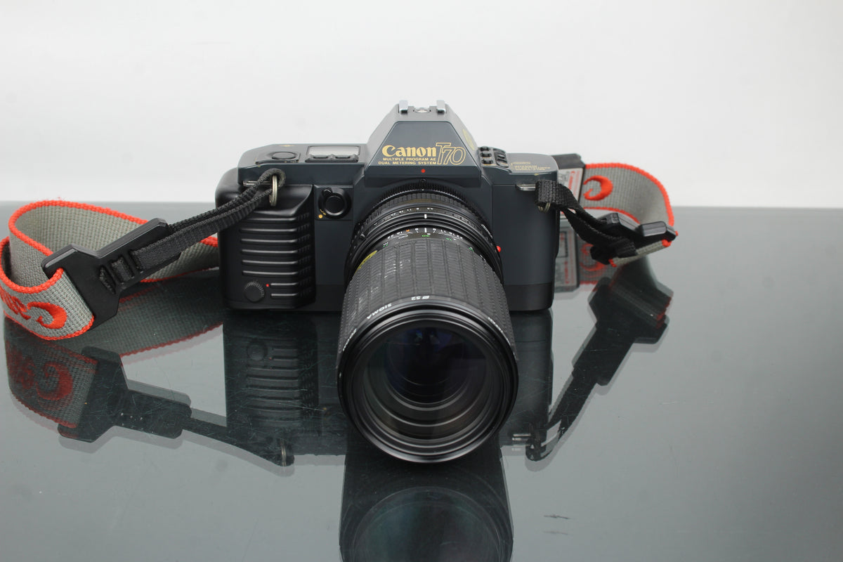 Canon T70 + Sigma 80-200mm f/4.5-5.6 FD objektiv
