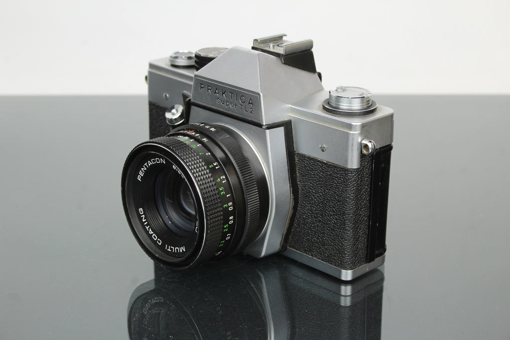 <tc>Praktica</tc> super TL2 + Pentacon elektrisk 50mm 1.8 M42 objektiv