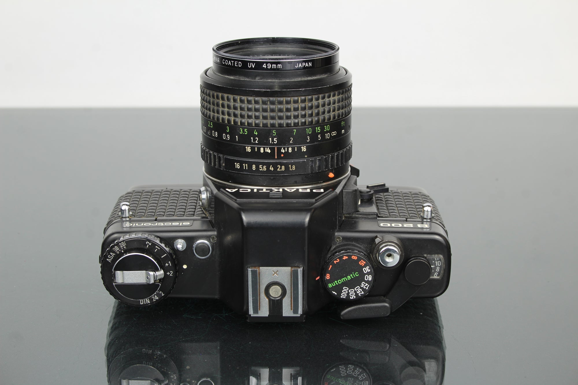 <tc>Praktica</tc> B200 elektronisk +  <tc>Praktica</tc>r 50mm 1.8 linse
